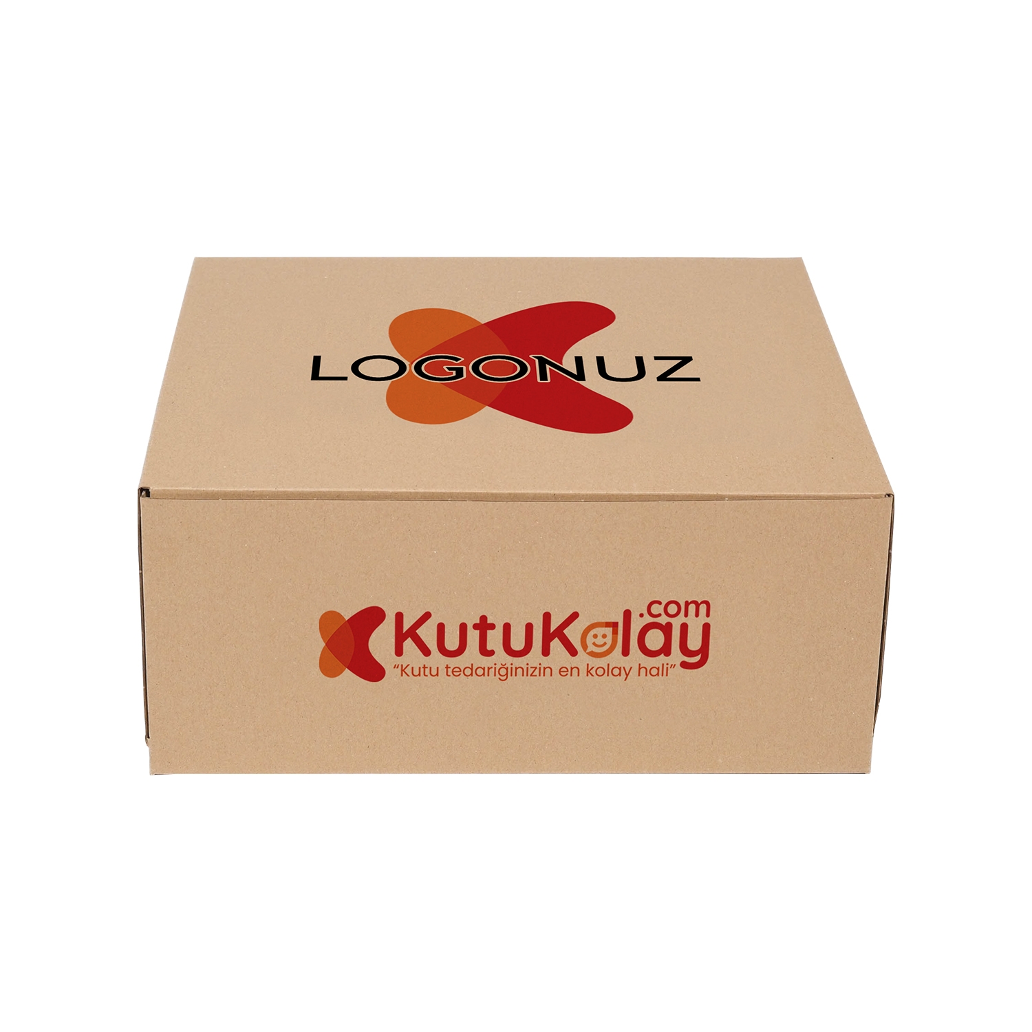 2 Baton Kraft Renk Turta Kutusu Oluklu Sade