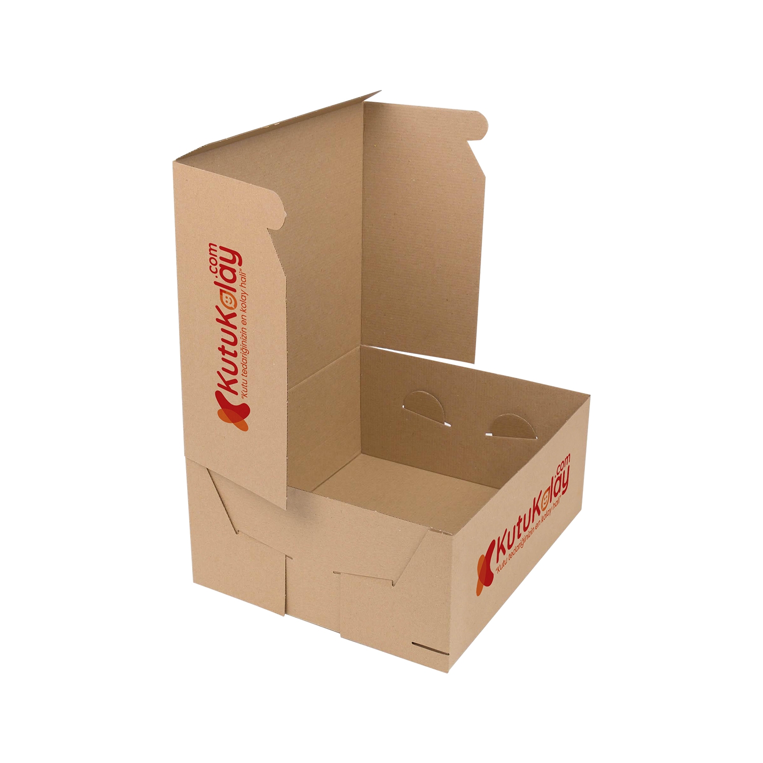 3 Baton Kraft Renk Turta Kutusu Sade 