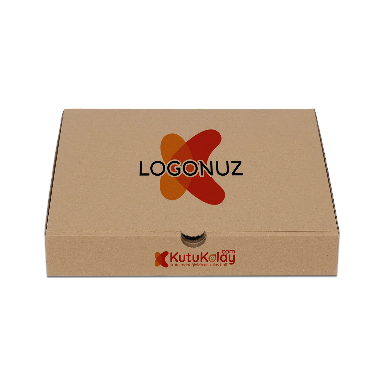 22 cm Esmer Pizza Kutusu (Özel Baskılı)