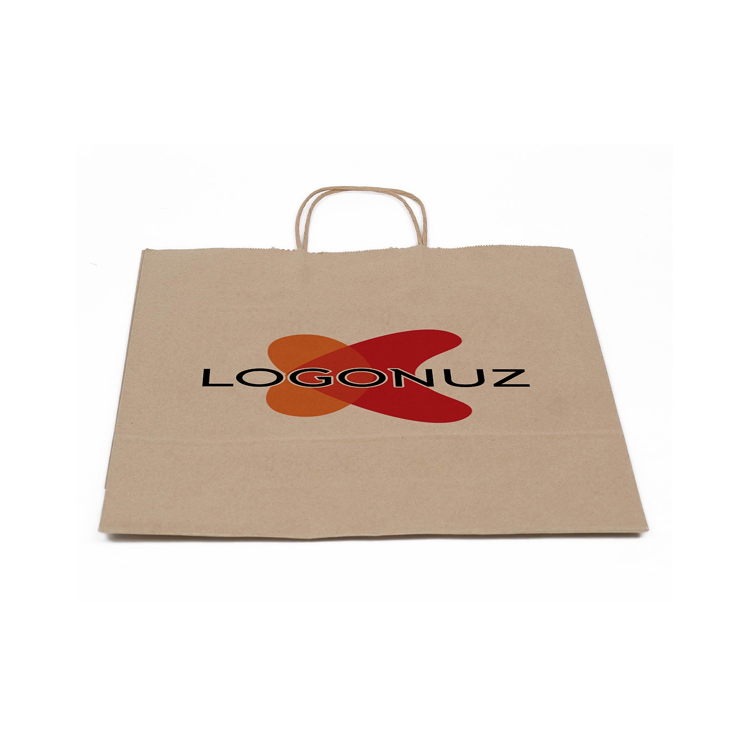 22 x 28 x 10 Burgu Saplı Kraft Çanta