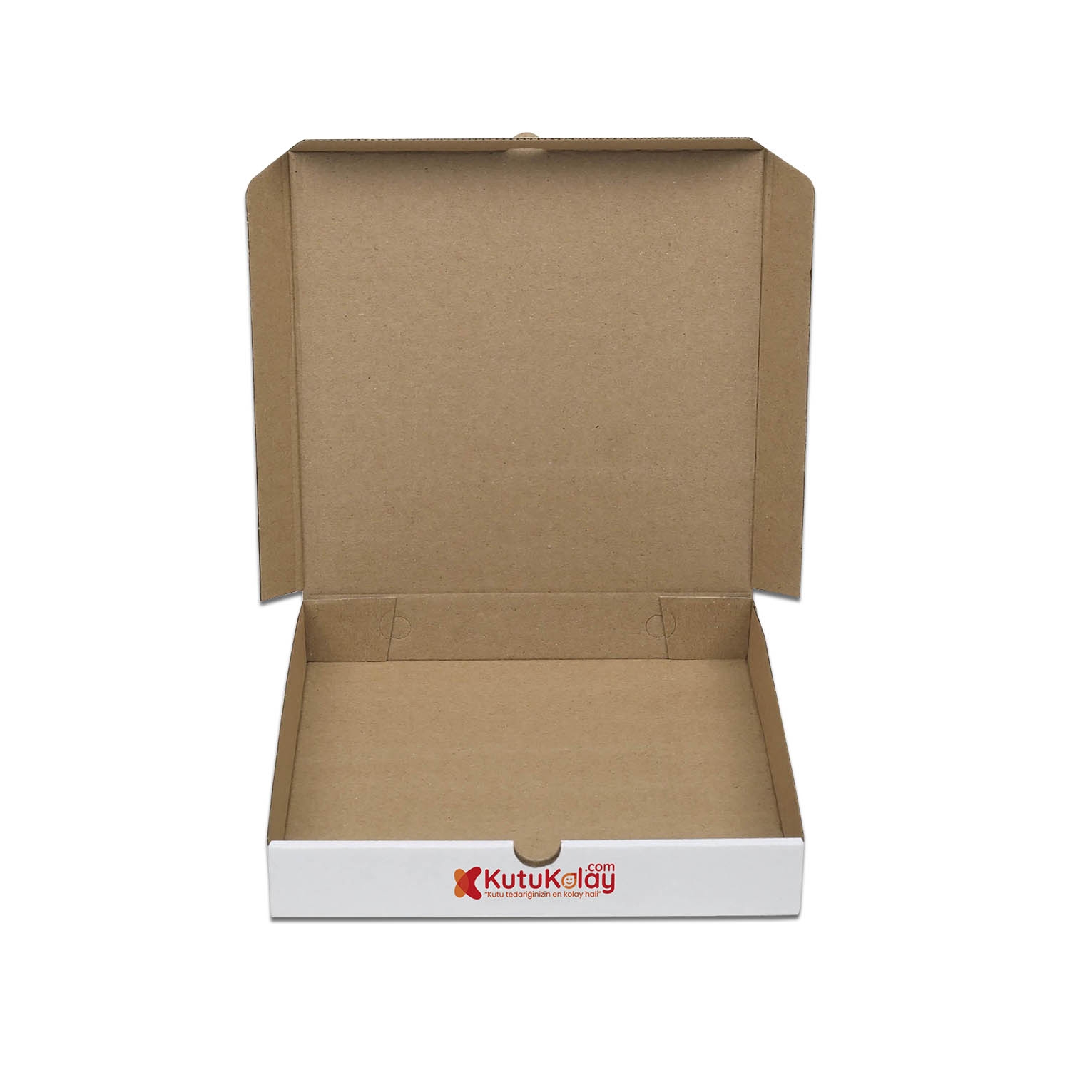 24 cm Beyaz Pizza Kutusu (Özel Baskılı)