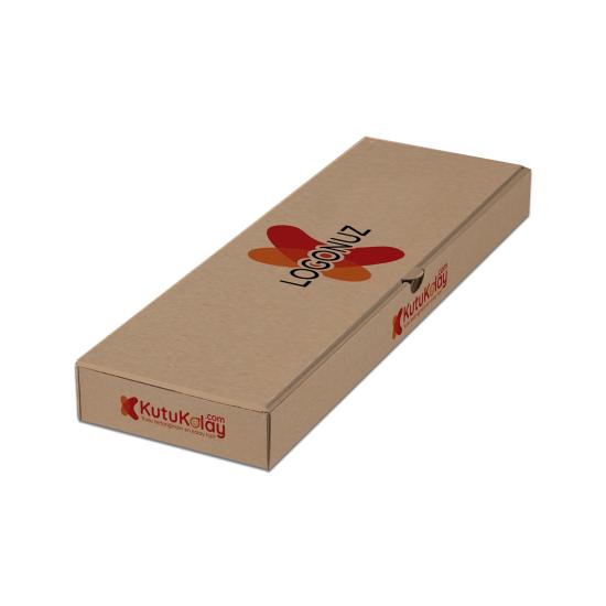 40 cm Pide Kutusu Kraft Renk Oluklu (Özel Baskılı)